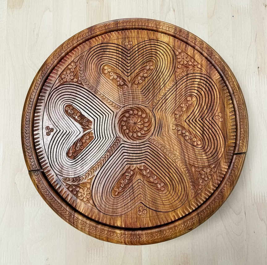 18" Four Hearts Divided