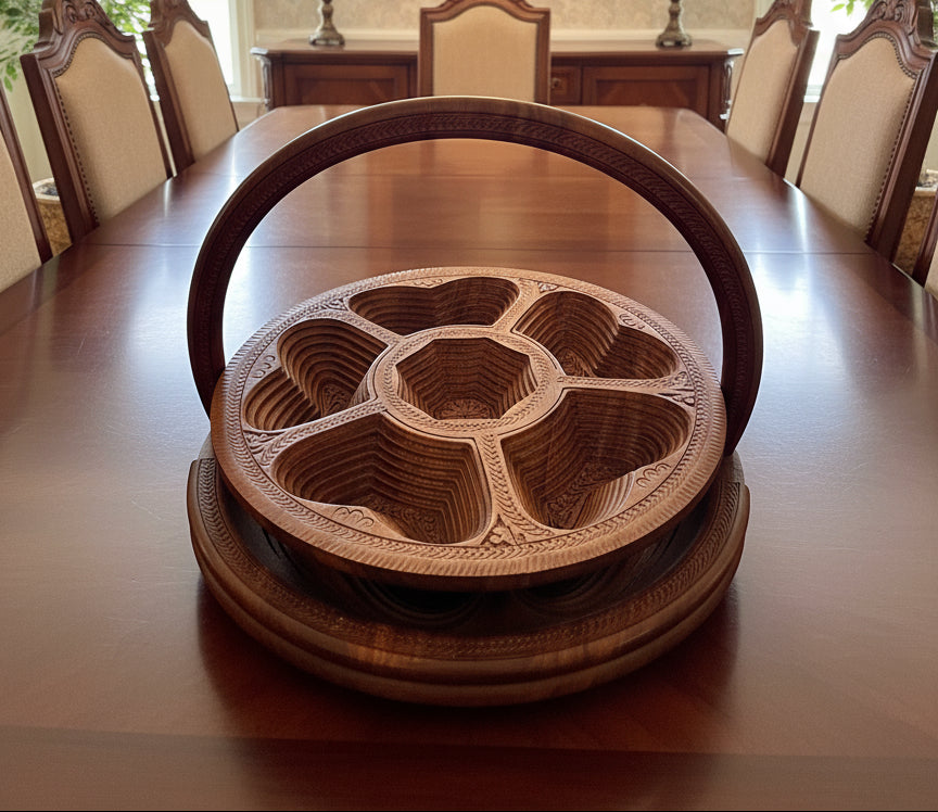 18" divided six compartments