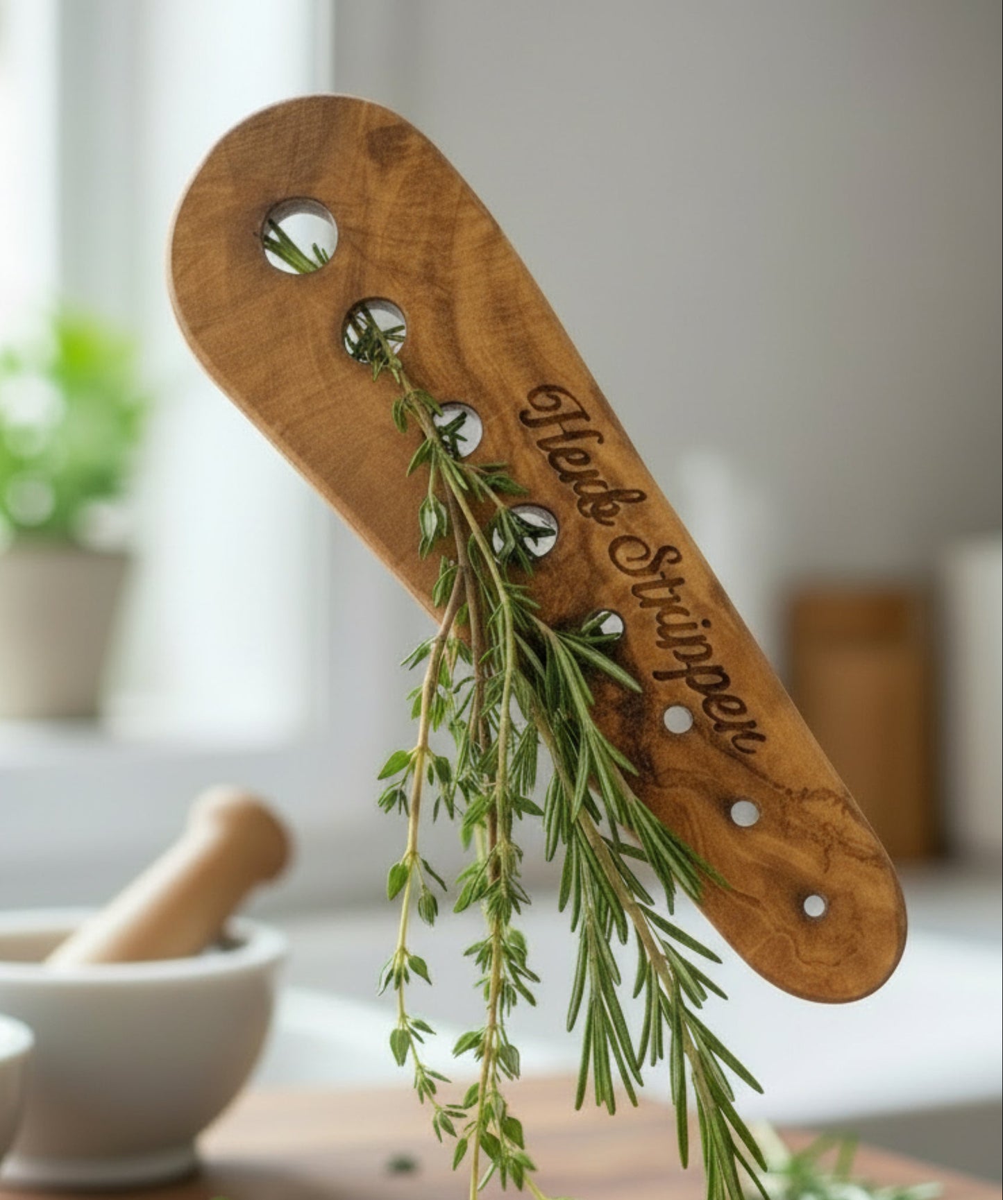 Olive Wood Herb Stripper