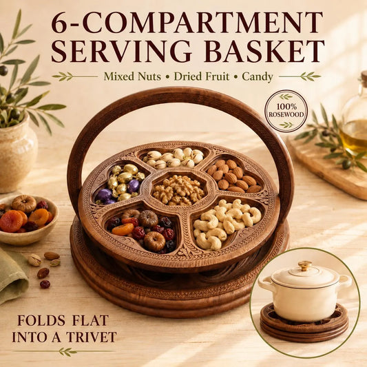 16" divided six compartments