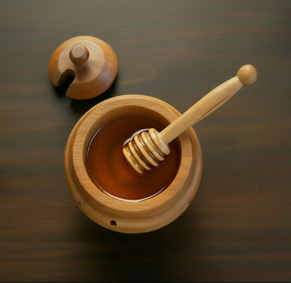 Olive Wood Honey Pot