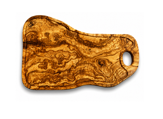 Extra Large olive Wood Charcuterie & Cutting Board, Handcrafted Live Edge Serving Board (24"x16")