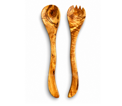 Olive Wood Snake Spoon Set