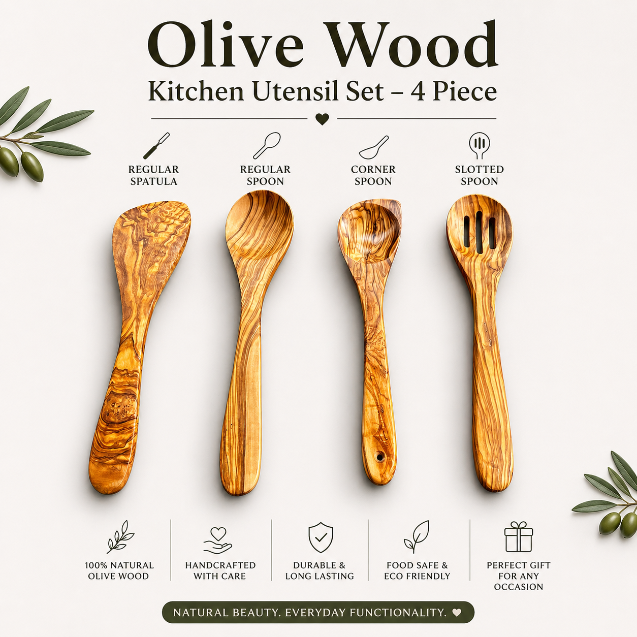 Handcrafted Utensils Set Of Four