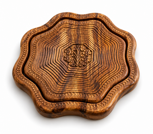 12" Flora Carved Design