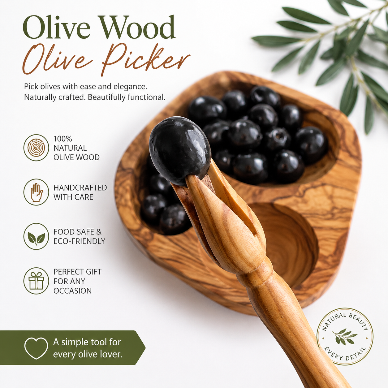 Olive Wood Charcuterie Accessories set