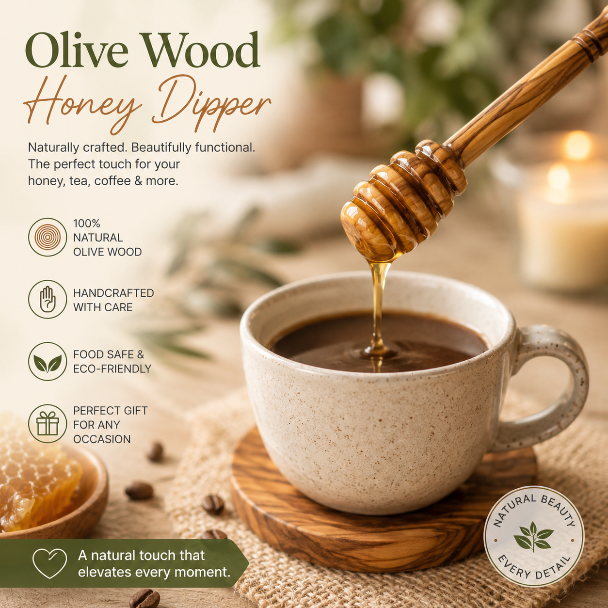 Olive Wood Charcuterie Accessories set