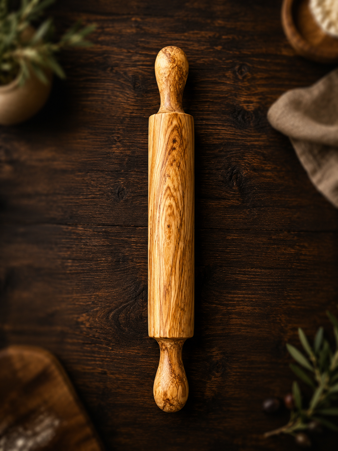 Olive Wood Large Rolling Pin