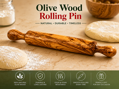 Olive Wood Large Rolling Pin