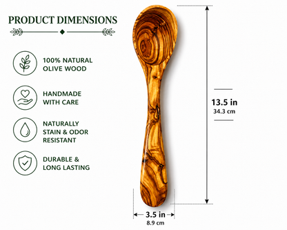 XL ladle Olive Wood (13.5"X3.5")