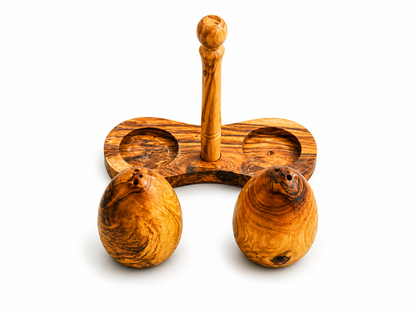 Olive Wood Salt & Pepper Egg Shape