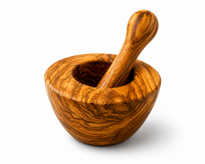 Olive Wood Medium Mortar and Pestle