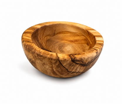 Olive Wood Serving Tray with Three Dip Bowls