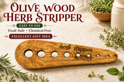 Olive Wood Herb Stripper