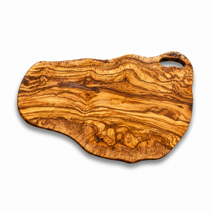 Extra Large olive Wood Charcuterie & Cutting Board, Handcrafted Live Edge Serving Board (28"x19")