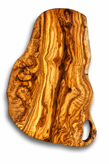 Extra Large olive Wood Charcuterie & Cutting Board, Handcrafted Live Edge Serving Board (28"x19")
