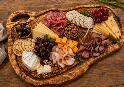 Extra Large olive Wood Charcuterie & Cutting Board, Handcrafted Live Edge Serving Board (28"x19")