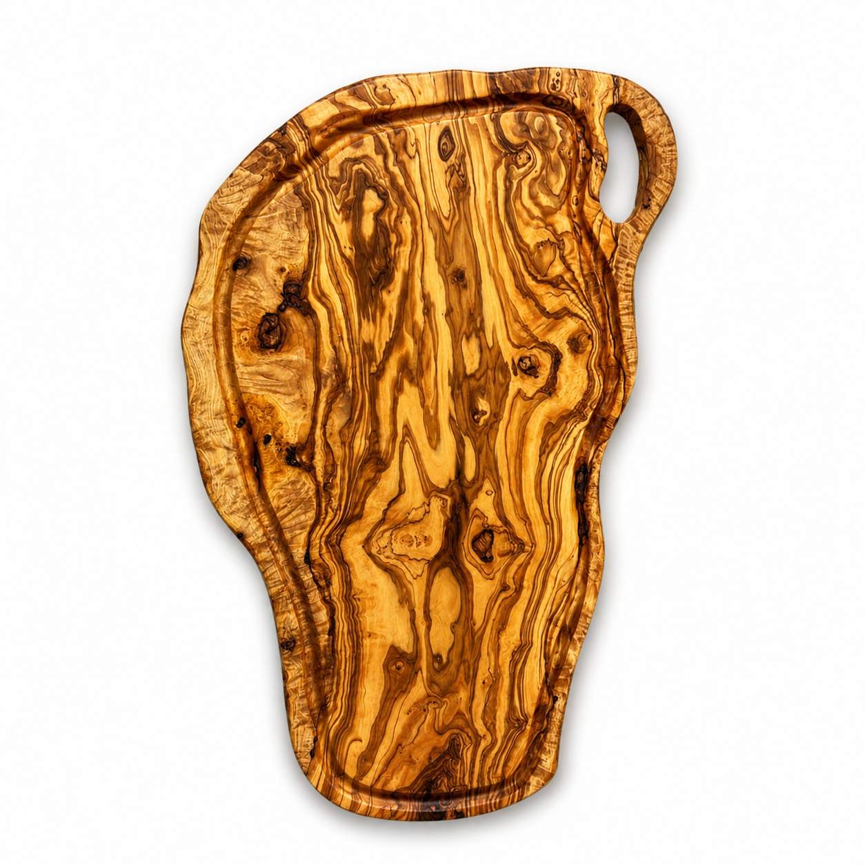 Extra Large olive Wood Charcuterie & Cutting Board, Handcrafted Live Edge Serving Board (28"x19")