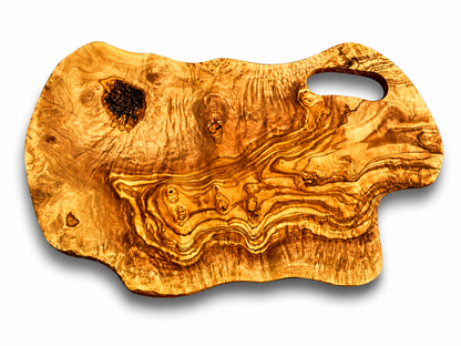 Extra Large olive Wood Charcuterie & Cutting Board, Handcrafted Live Edge Serving Board (26.5"x16")