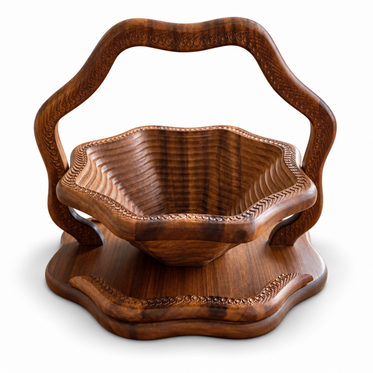 14"  Flora Carved Design