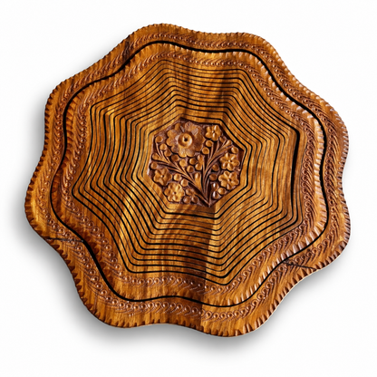 14"  Flora Carved Design