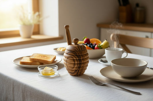 Olive Wood Honey Pot