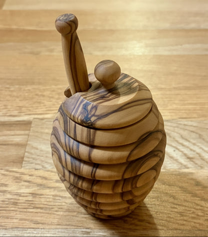 Olive Wood Honey Pot
