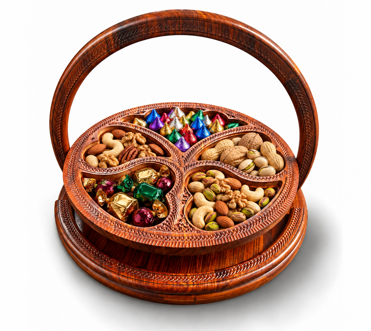 18" Divided Basket, Angel Shape