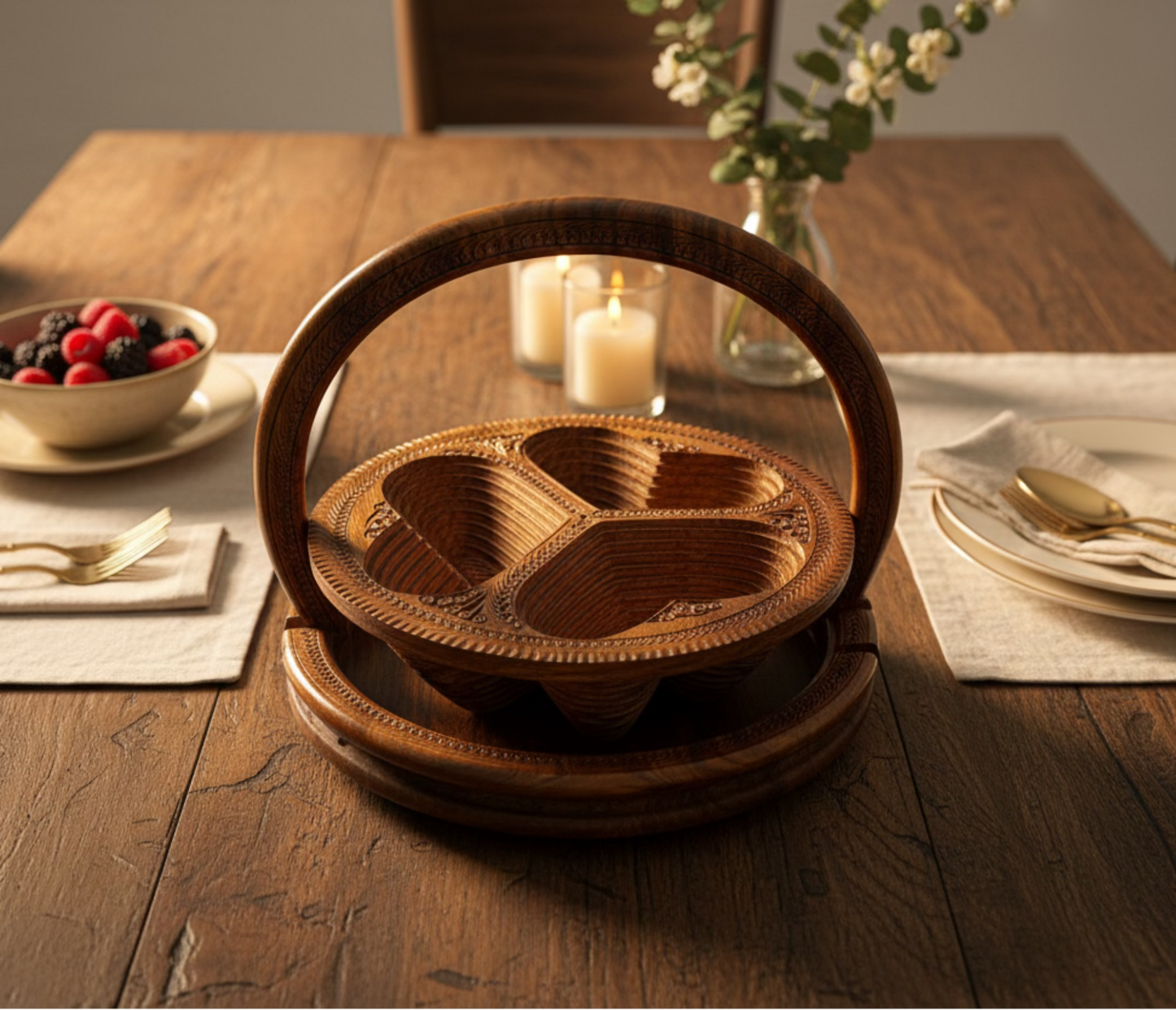 10" Three Hearts divided