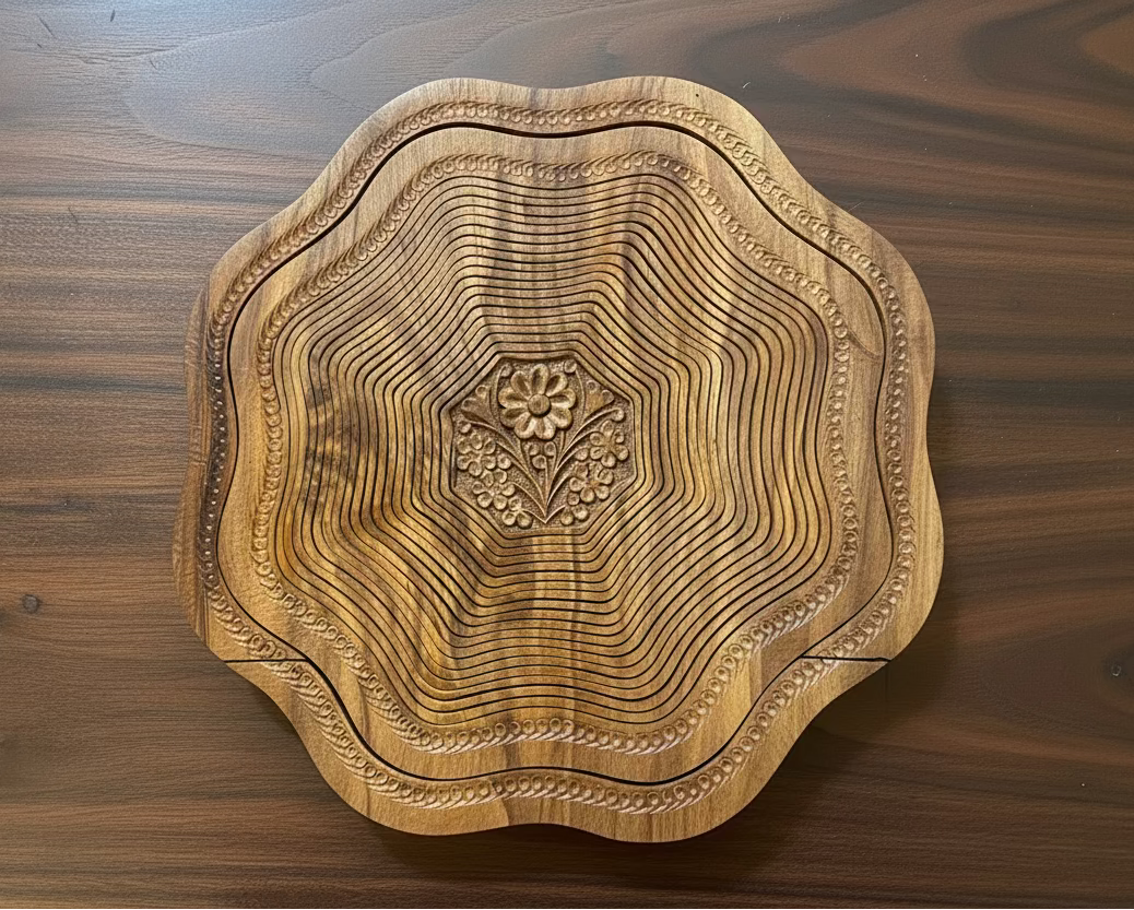 16" Flora Carved Design