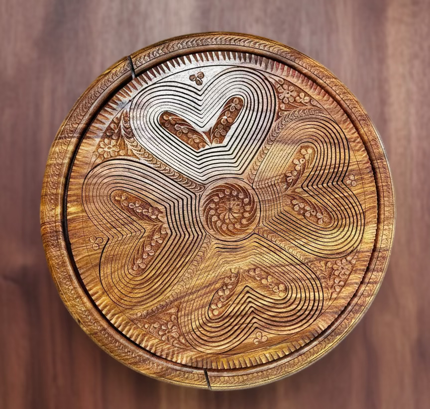 18" Four Hearts Divided