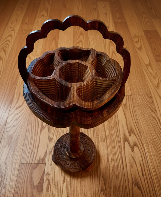 18" six compartments table