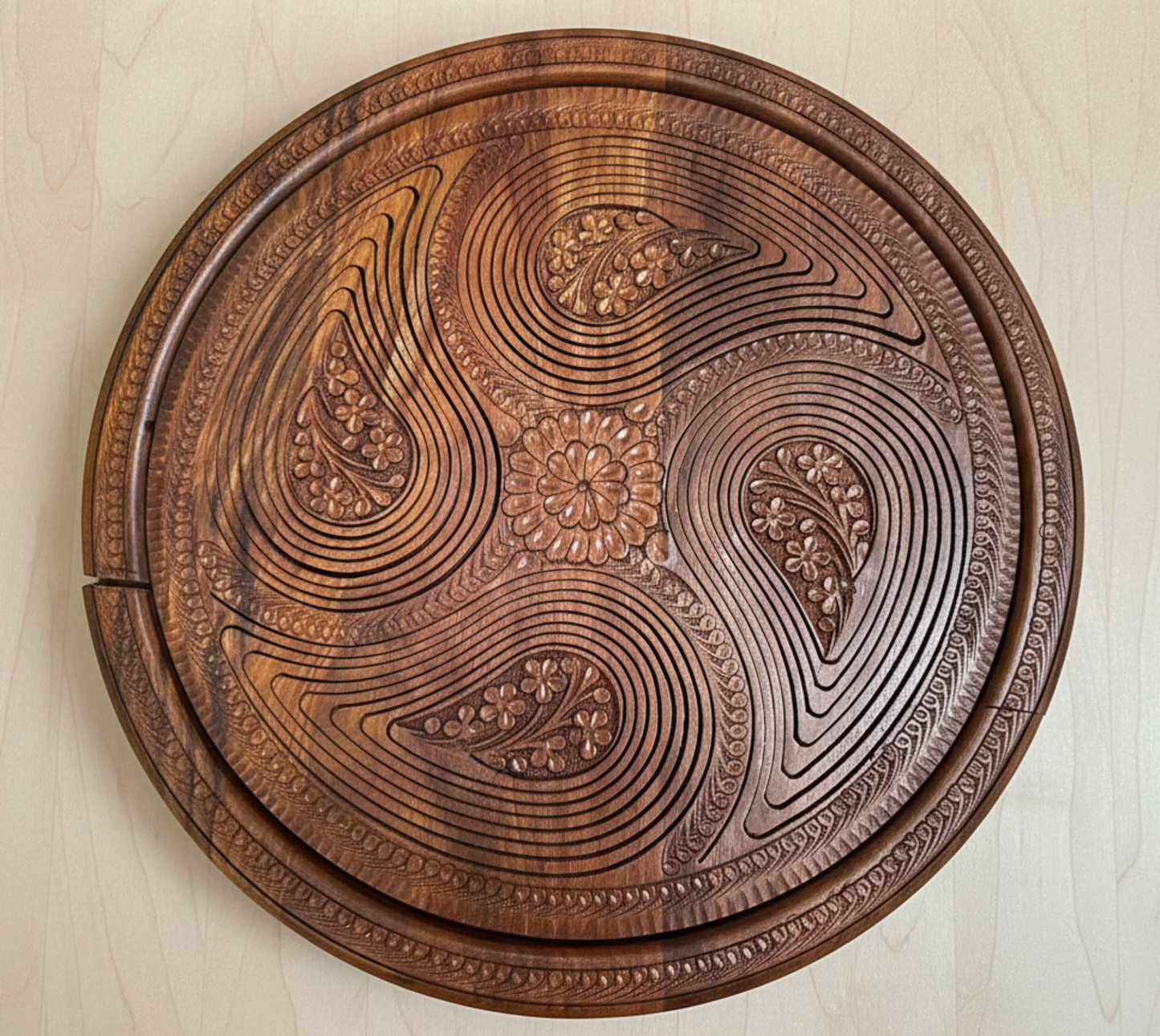 16" divided four paisleys