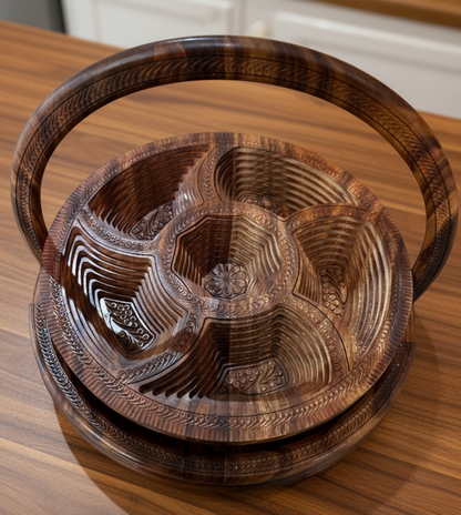 16" divided six compartments