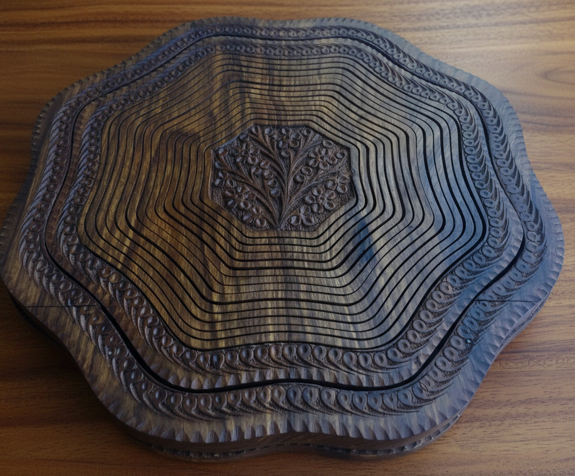 12" Flora Carved Design