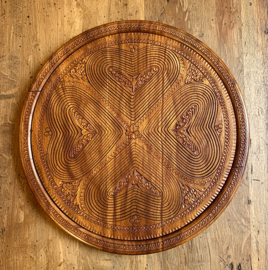 18" divided four hearts shape