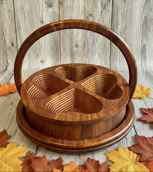 18" divided four hearts shape