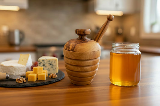 Olive Wood Small Honey Pot (4X2.5X2.5)