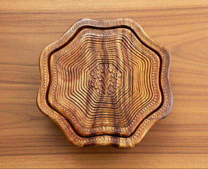 12" Flora Carved Design