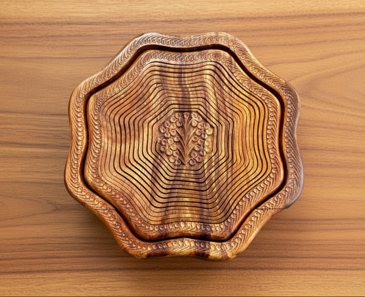 12" Flora Carved Design