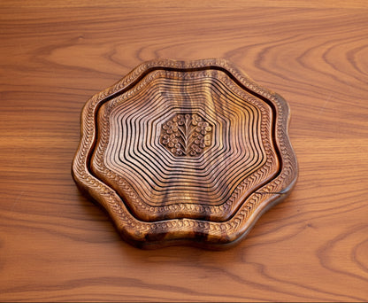 12" Flora Carved Design