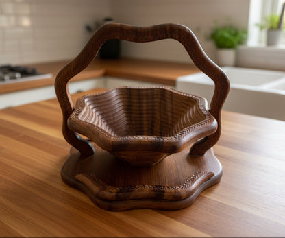 12" Flora Carved Design