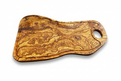 Extra Large olive Wood Charcuterie & Cutting Board, Handcrafted Live Edge Serving Board (24"x16")