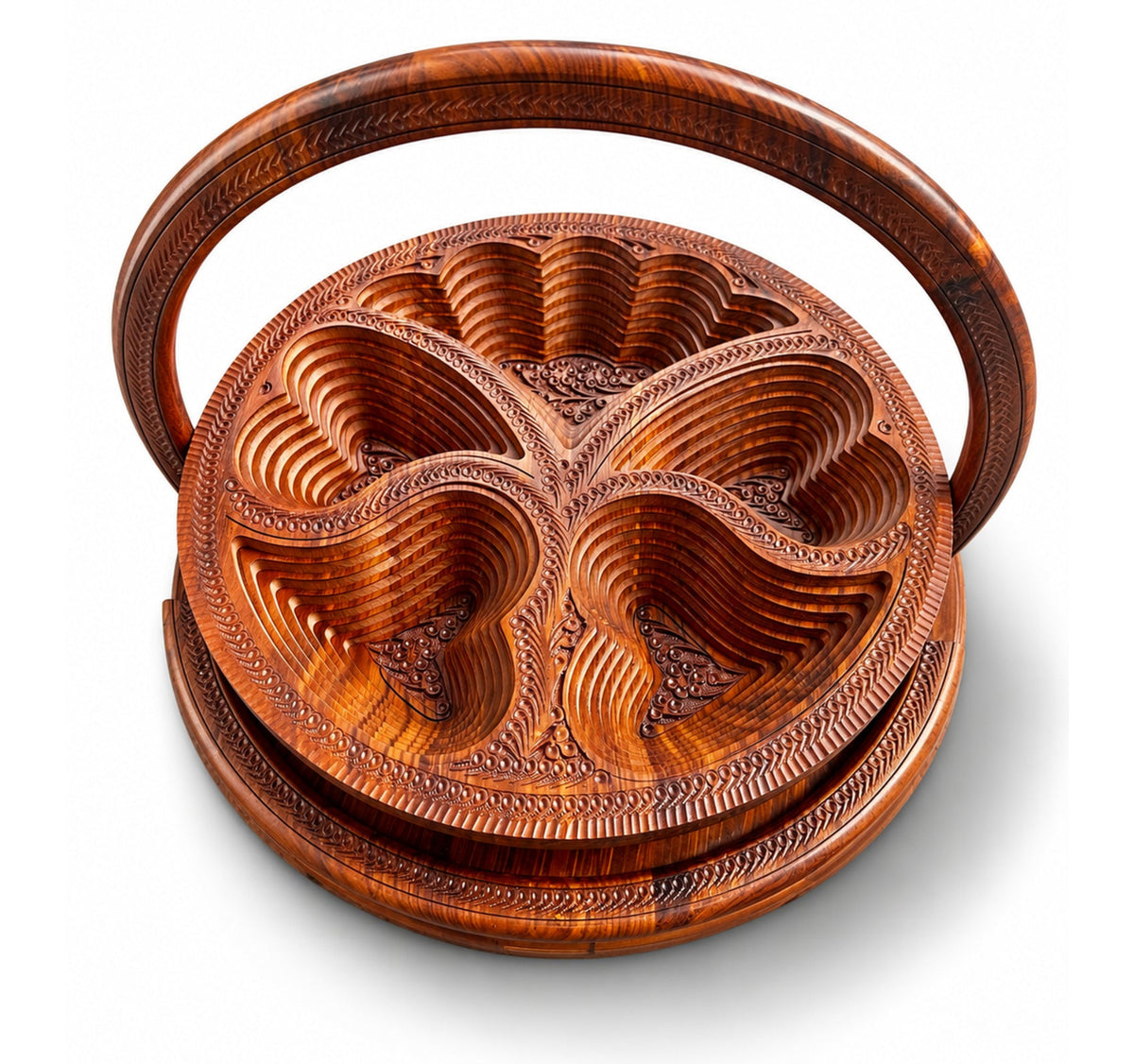 18" Divided Basket, Angel Shape
