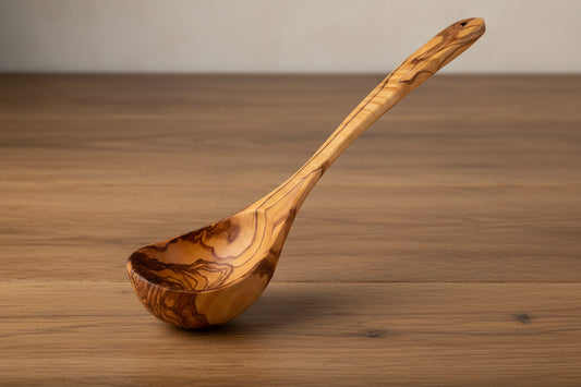 large ladle Olive Wood (12"X3")