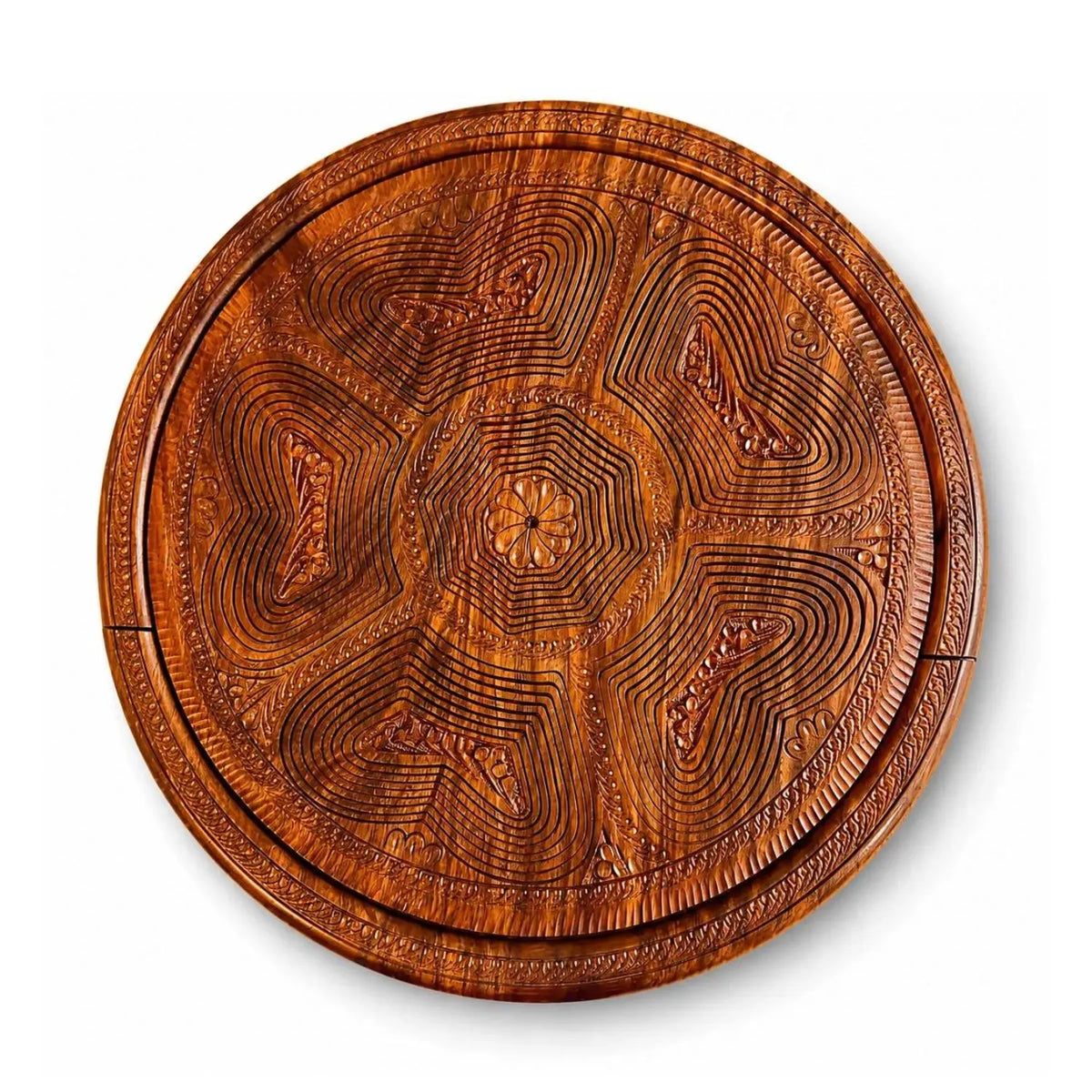16" divided six compartments