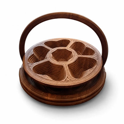 16" divided six compartments